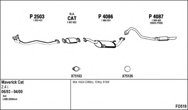 FENNO FO519 Exhaust System